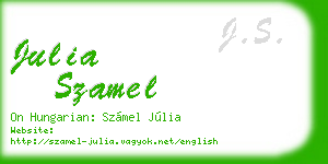 julia szamel business card